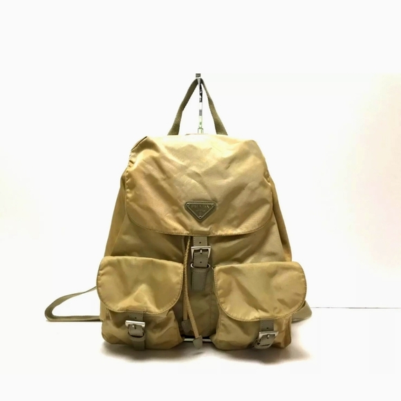 Vintage Prada Large Nylon Backpack Cammello - Picture 1 of 14
